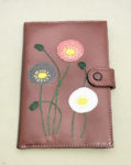 おくすり手帳ケース（アーモンド色・ポピー柄）